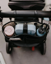 Signature Pram Caddy (Vegan Leather) — Black