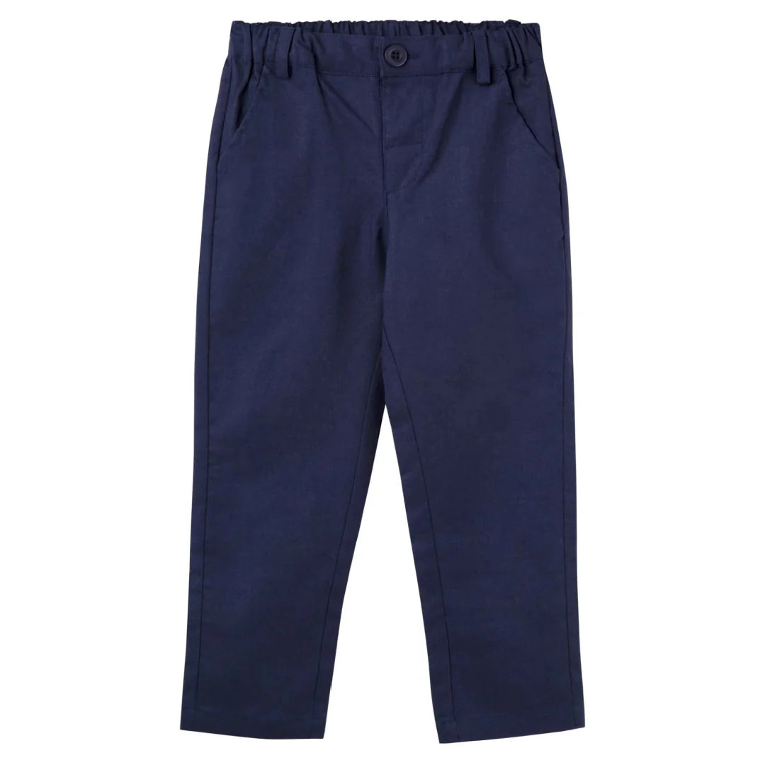 Finley Linen Pants — Navy