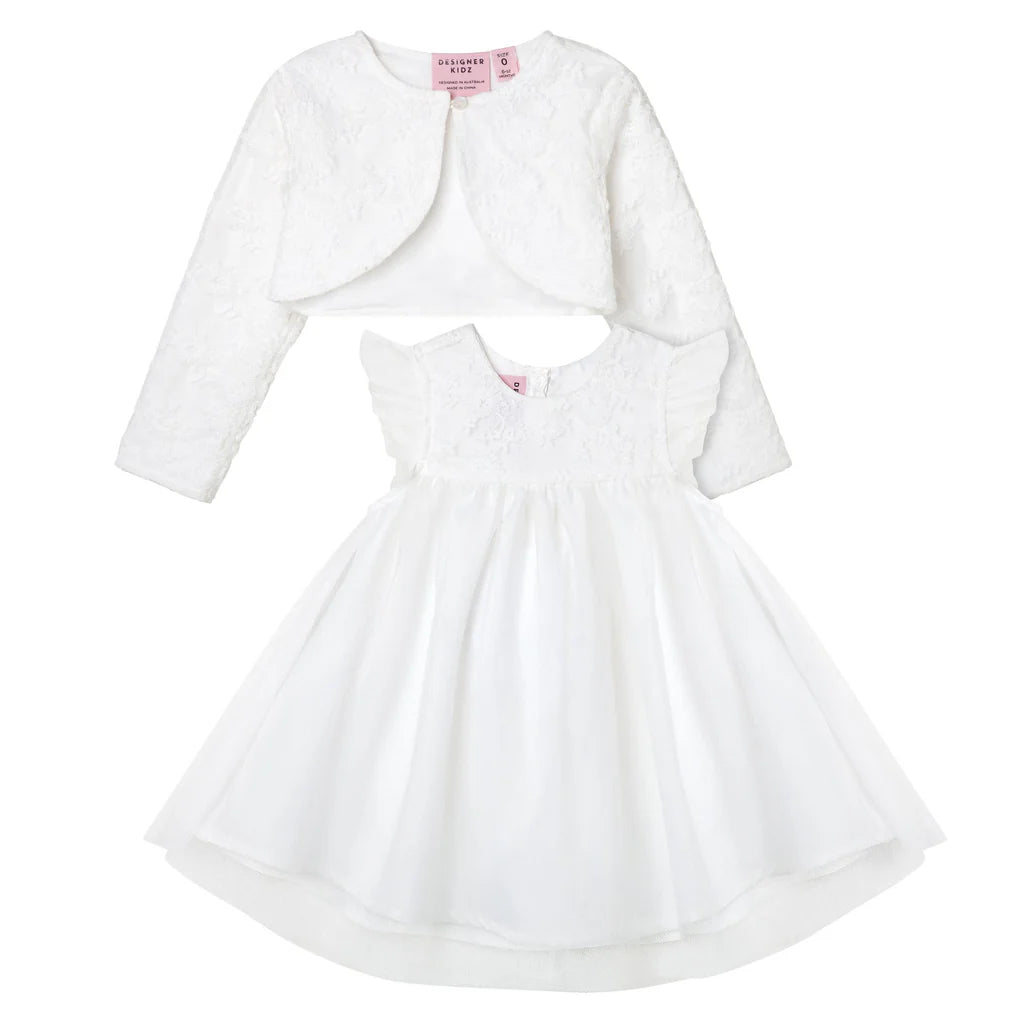 Connie Lace Dress & Cardigan Set