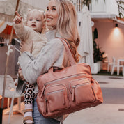 Carry All Nappy Bag — Dusty Rose Vegan Leather