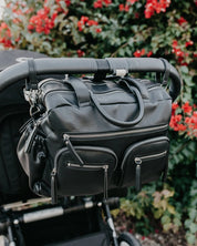 Carry All Nappy Bag — Black Dimple Vegan Leather