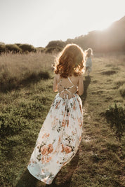 Floral High Low Girls Dress