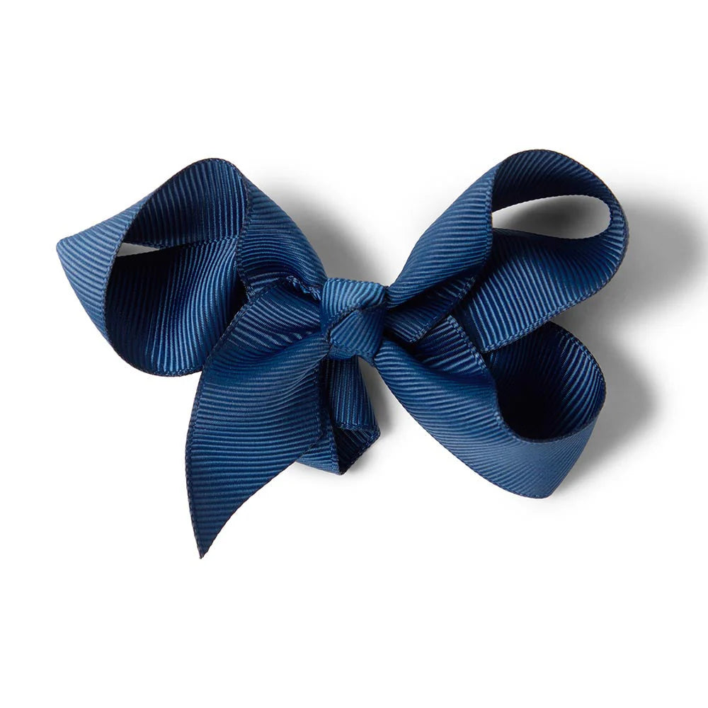 Navy Blue Bow Hair Clip