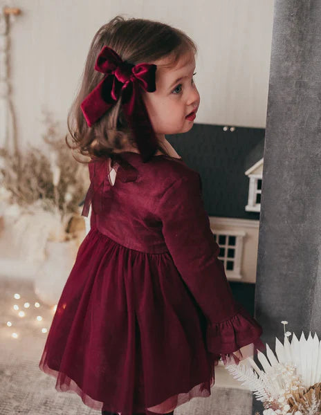 Ever After Linen Tutu Dress — Plum
