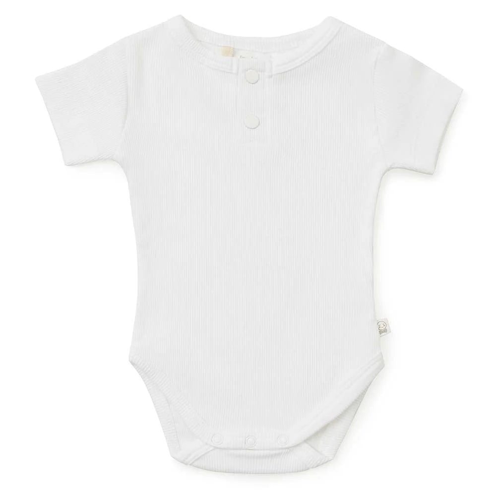 Organic Short Sleeve Bodysuit — Milk